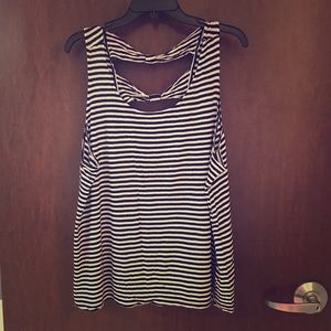 Forever 21+ Blue/White Striped Tank Top